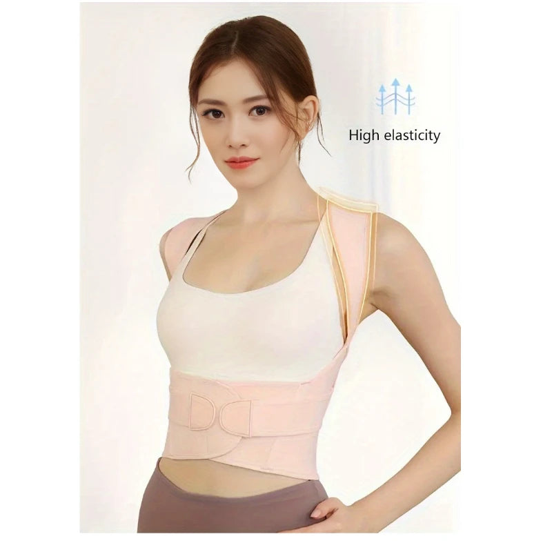 Adjustable Posture Corrector for Men & Women – Back Straightener Brace for Upper & Middle Spine Support