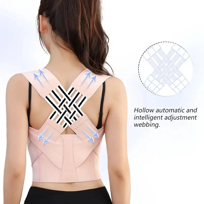 Adjustable Posture Corrector for Men & Women – Back Straightener Brace for Upper & Middle Spine Support